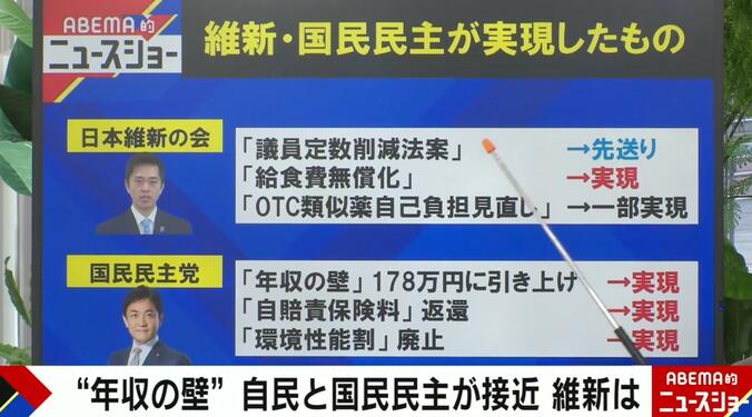 維新・国民民主が実現したもの