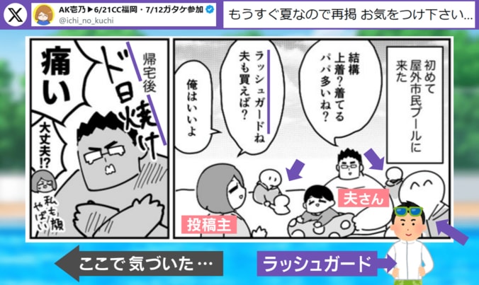 夏の屋外プールでの代償