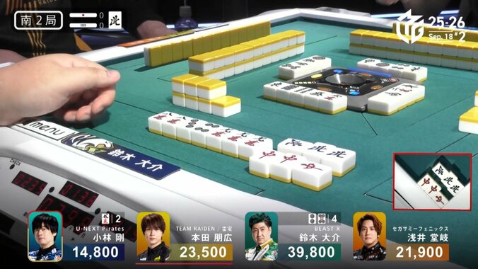 金髪の野獣が吠える！鈴木大介、トップを決めた満貫のアガリ