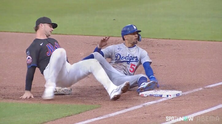 【写真・画像】「ミスターメッツいるじゃん」大谷翔平の打席でネット裏に敵軍マスコット登場！ コミカルな動きに反響「傘さしてるのシュール」　1枚目