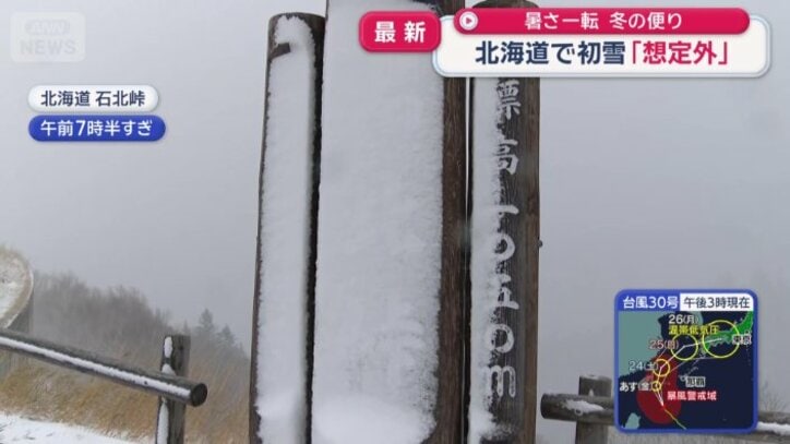 「石北峠」の文字が雪で見えなくなっている