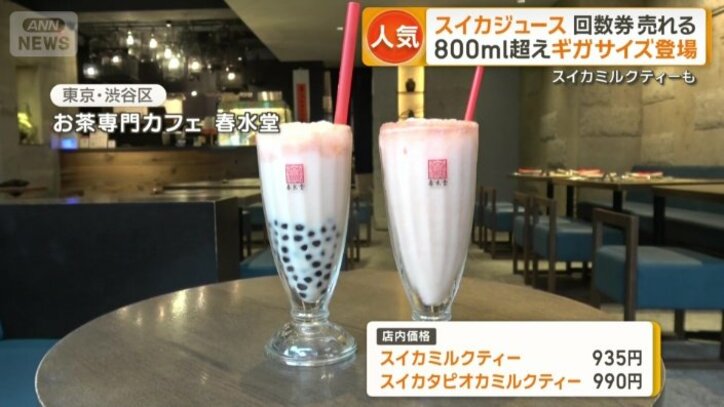 スイカのミルクティー