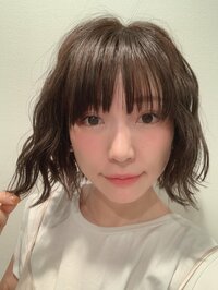 桃『ウェーブorストレート？？』