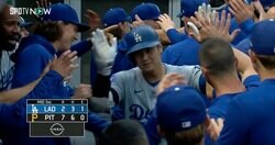 こんな大谷翔平、見たことない…！？ ベンチで見せた激しすぎる“リアクション”が話題に　ファン注目「嬉しそうｗ」「テンション高すぎ」