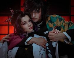 コスプレイヤー・Gesha、「鬼滅の刃」冨岡義勇＆胡蝶しのぶの流血コスに海外ファン大興奮「This is amazing!」