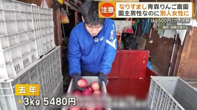 去年は3kg5480円でネット販売