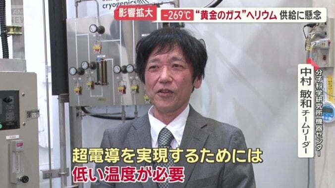 極低温のヘリウムは必要不可欠