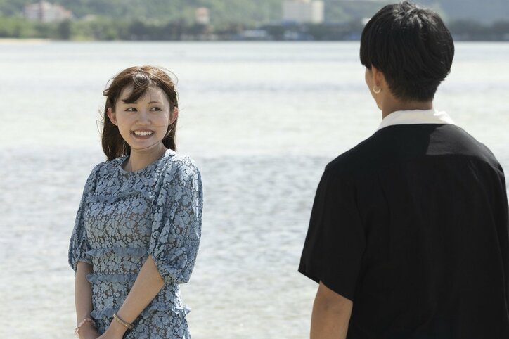 綾瀬はるか似美女、カップル成立で熱いキス「私の事選んでくれてありがとう」『シャッフルアイランド Season2』 