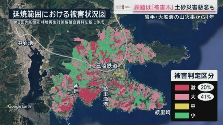 延焼範囲における被害状況図