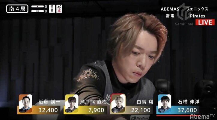 勢い?カンドラ?「乗っちゃうよね~」白鳥翔、オーラスでドラ7乗せて大逆転トップ/麻雀・Mリーグ