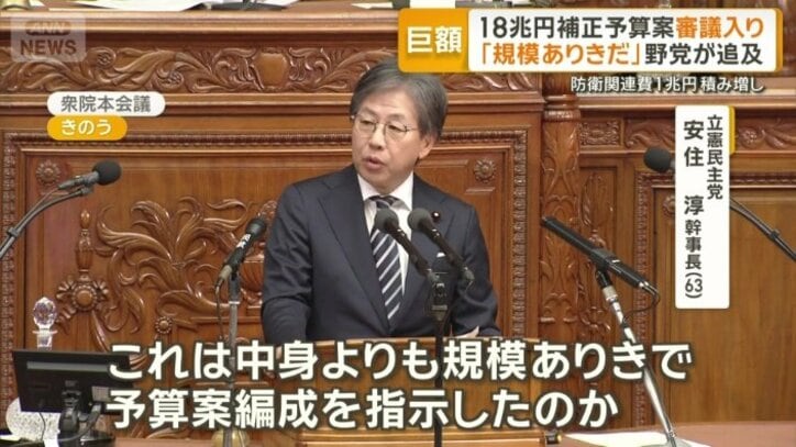 立憲民主党　安住淳幹事長（63）