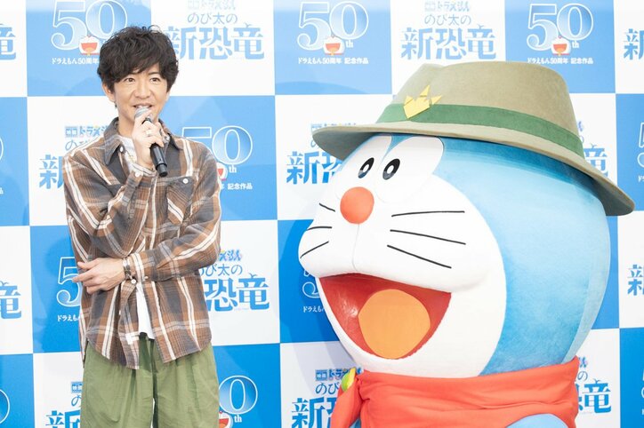 木村拓哉、初恋は「同級生だった」 『映画ドラえもん』公開アフレコの“低音ボイス”に報道陣圧巻