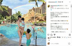 宮崎麗果、水着ショットで第4子のプールサイドデビューを報告 「憧れのfamily像そのもの」「スタイル良すぎ」と反響