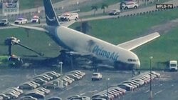 Amazon貨物機がオーバーラン…一部炎上　5人死亡　気象条件が突然悪化した可能性も