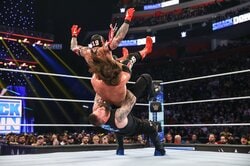 「ひとり眉山」まさかのジャーマンスープレックス“二重奏”に全米熱狂！ まとめて投げる驚異のシーンに「んなバカなｗ」脱帽