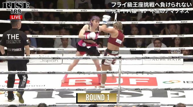 左右の連打で攻め立てるMelty輝