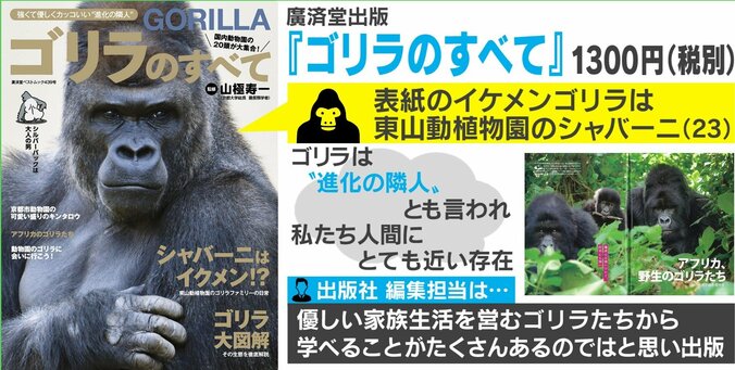 「あまりにセクシー」「ジャケ買いどころか2冊買う」超イケメンゴリラ