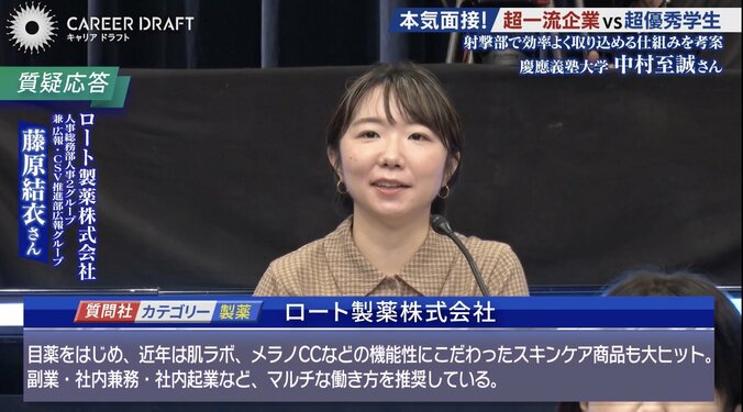 ロート製薬株式会社の担当者