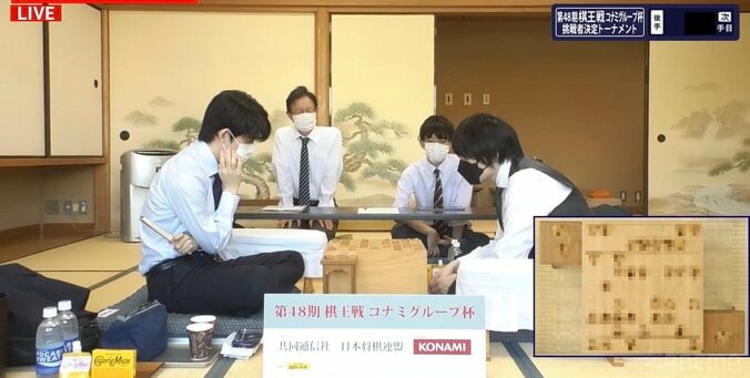 藤井聡太竜王VS佐藤天彦九段 戦型は「矢倉」に 勝者組決勝進出をかけた戦い／将棋・棋王戦挑決T 1枚目