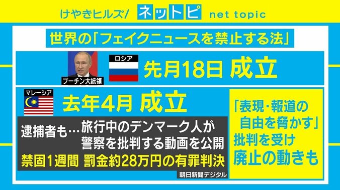 世界で相次ぐ“フェイクニュース規制” 政府の「フェイク」判断には疑問符も 3枚目