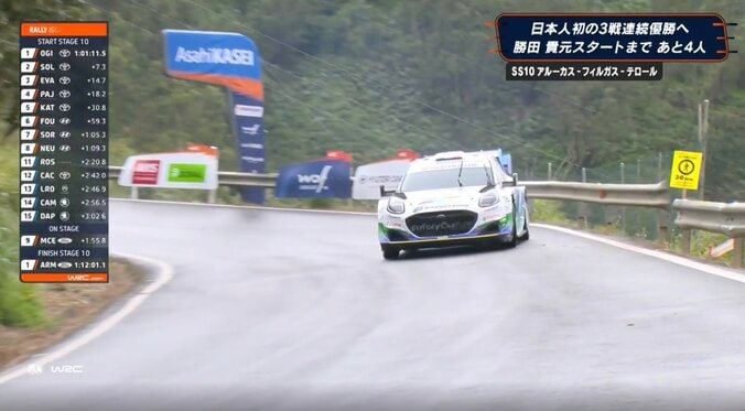 雨のダウンヒルでラリー車が「すべってる」 豪快スライド→カウンターで立て直す神業「濡れてるのにこの速度」驚きの声 5枚目