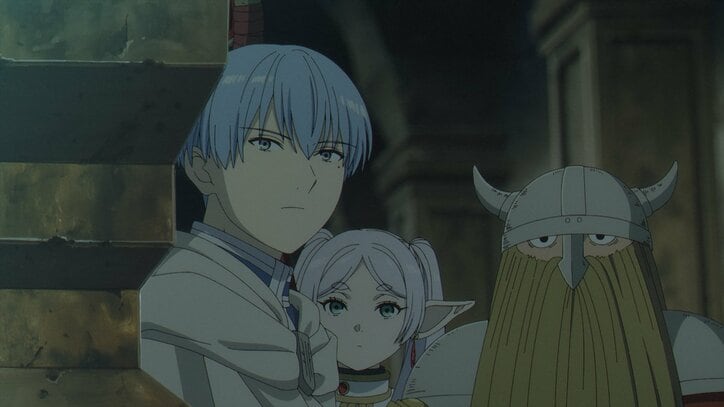 アニメ「葬送のフリーレン」25話場面カット ヒンメル、フリーレン、アイゼン