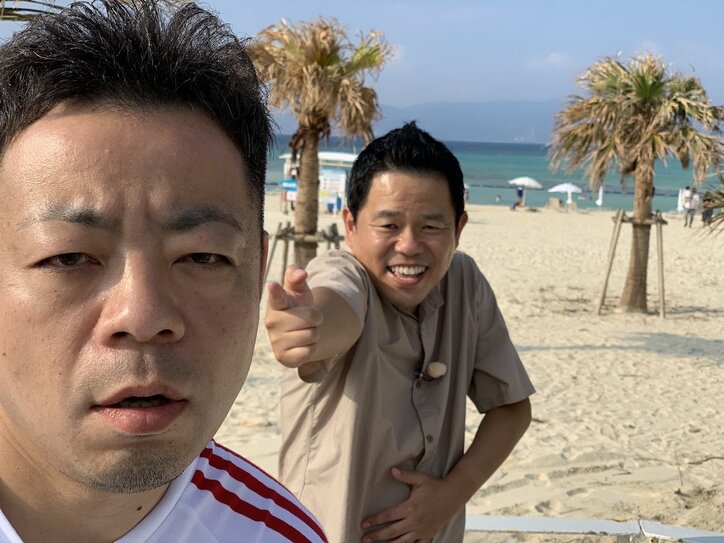 岸明日香＆葉月あやが悩殺水着姿を披露で、ダイアン＆ライス大興奮！『芸能人有給トラベル～沖縄で全力！ウチトケ癒し旅！～』