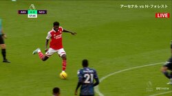 ゴールマウスの外からぎゅいん！鳥肌が立つトーマスのブーメランミドル「めっちゃ曲がってるやん」