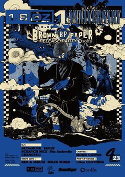 セレクトウェブショップ「1/8oz CLOTHING」の1周年PARTYが4月23日（日）に中目黒solfaで開催！DJには、BUDAMUNK 16FLIP、SCRATCH NICE等が出演！