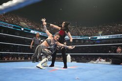 人気日本人女子レスラーがアクロバティックな“ケツ固め”応酬…“親友”との「相性抜群」技のかけ合いにファン大熱狂