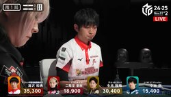 緊迫の場面でイケメン雀士が口を尖らせプクー 人気美女雀士はお口パクパクで卓上は“可愛さの大渋滞” ファン熱視線「パクパク！？」／麻雀・Mリーグ