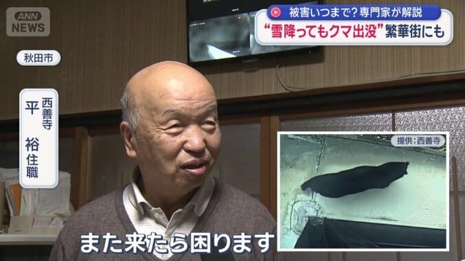 お寺の防犯カメラにも