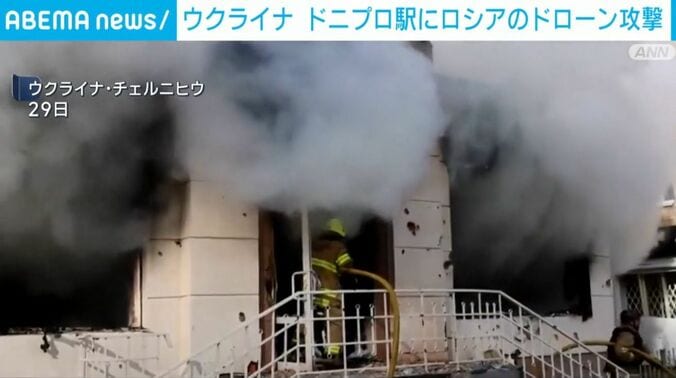 ドローン攻撃を受けた住宅
