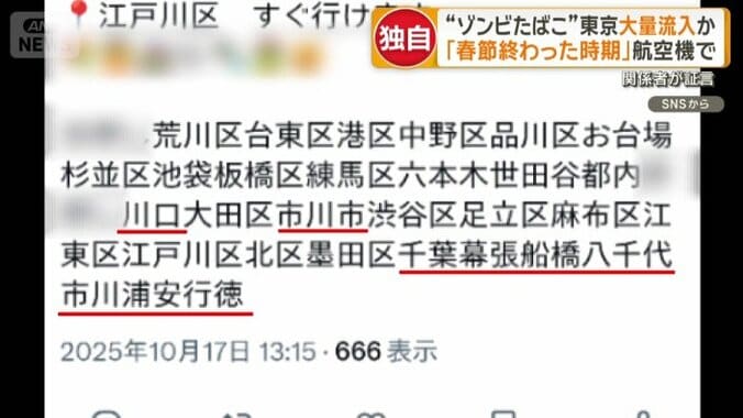 SNS上では取引場所を示す23区が