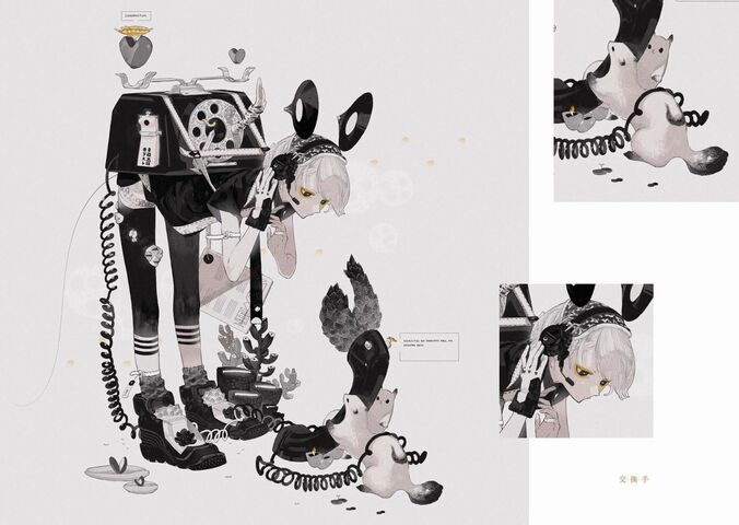 人気イラストレーター、ホノジロトヲジ初となる画集『しろしろじろ』発売　複製原画展も開催 2枚目