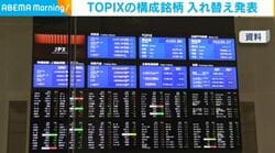 TOPIXの構成銘柄 入れ替え発表