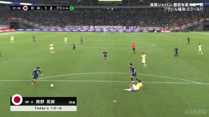 「あんなミスするんだ」ブラジル代表DF、尻もちつきながら苦し紛れのパスを奪われ…南野拓実の追撃弾を痛恨“アシスト”した瞬間「2度と使われなさそう」母国で非難殺到 5枚目