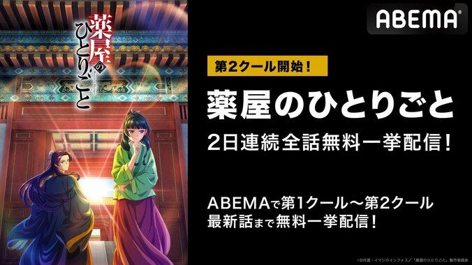 【写真・画像】『薬屋のひとりごと』最新話16話まで全話を2月4日(日)、5日(月)に一挙放送決定！最新話までイッキ見　1枚目