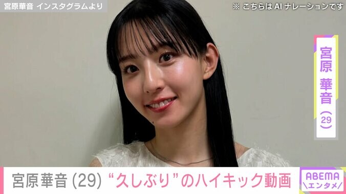 【写真・画像】“水着ハイキック”が話題・宮原華音（29）、“久しぶり”のハイキック投稿に反響「スピードとキレと美しさが増してる！」　1枚目