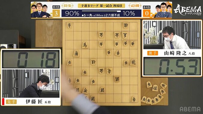 20歳棋士・伊藤匠六段の反応速度がえげつない 女流棋士もびっくり「こんな秒で読めるんですか」「早送りしているみたい」／将棋・ABEMAトーナメント 1枚目
