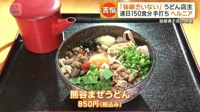 熊谷まぜうどん　850円（税込み）