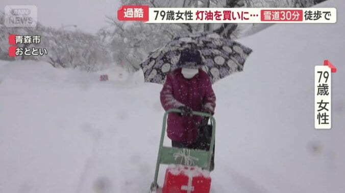 台車を運ぶ79歳の女性