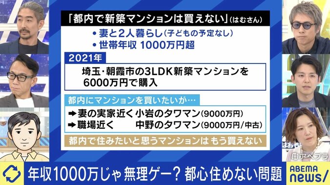 「都内で新築マンションは買えない」嘆く男性（左列下、はむさん）