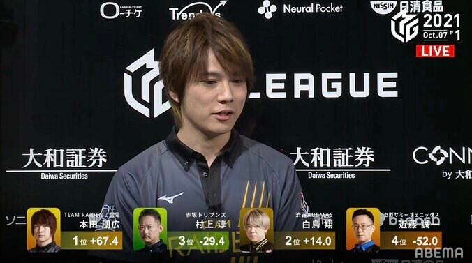 イケメン警報発令中！ 本田朋広の凛々しさ＆方言に胸キュンするファンが続出「本田株急騰！」／麻雀・Mリーグ 2枚目