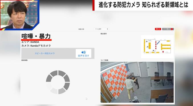 防犯カメラが“喧嘩・暴力”を検知した瞬間