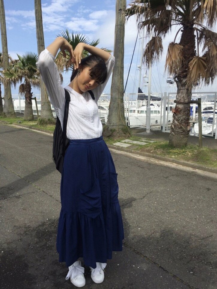 大友花恋、母親と鎌倉デート ポニーテール姿に「ウルトラ可愛い」の声