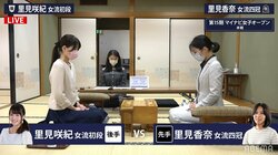 里見香奈女流四冠 対 里見咲紀女流初段 将棋界初の姉妹対決 対局開始