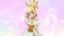 「ナチュラルに武器装備すんな」アニメ「Dr.STONE NEW WORLD」8話、ドレスアップしても武闘派なコハクが笑える