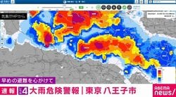 レベル4 大雨危険警報 東京 八王子市