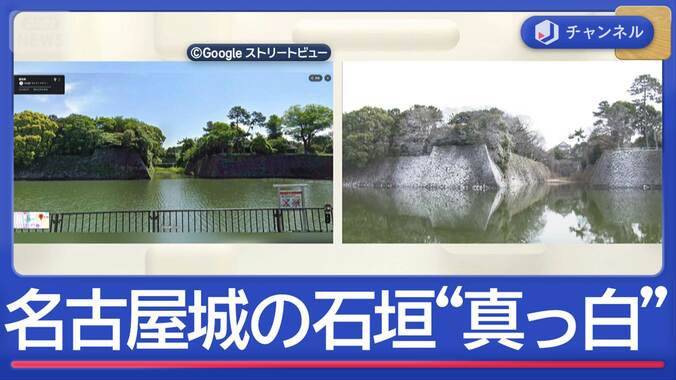 観光スポットに異変　名古屋城の石垣が真っ白に　犯人は… 1枚目